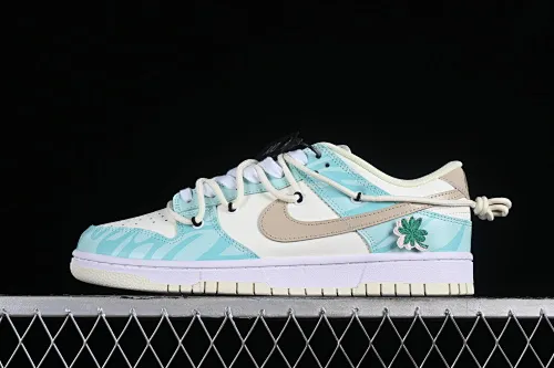 All categories Nk SB Dunk series Nk SB Dunk Low low-top sneakers Nk Dunk Low Retro Panda Prank Tiffany Green Four-leaf clover SB strap low-top casual sneakers DJ6188-100